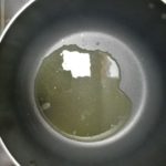 Clarified butter in a pan