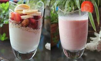 Strawberry Oatmeal Smoothie and 2 Types Lassi Drink Recipe