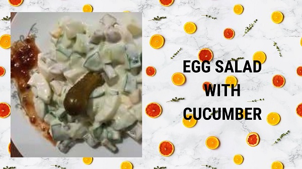 Egg salad with cucumber