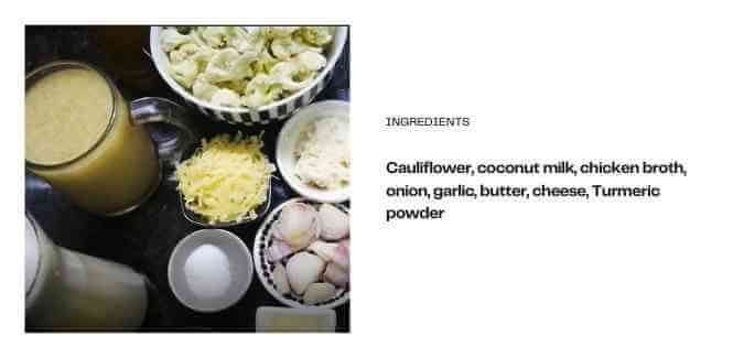 Cauliflower coconut milk soup