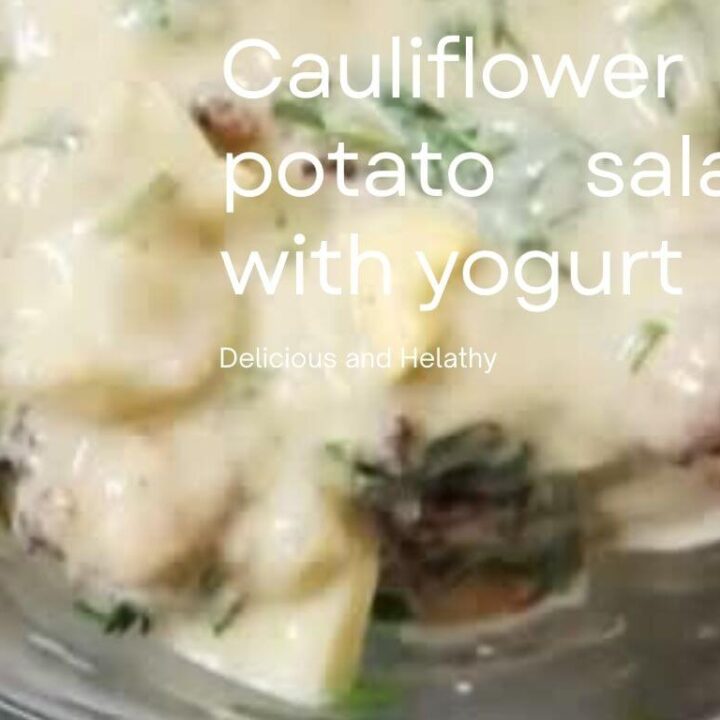 Cauliflower potato salad with yogurt