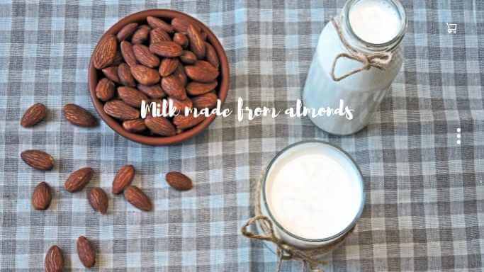 Milk made from almonds 